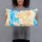 Person holding 20x12 Custom Bellevue Washington Map Throw Pillow in Watercolor