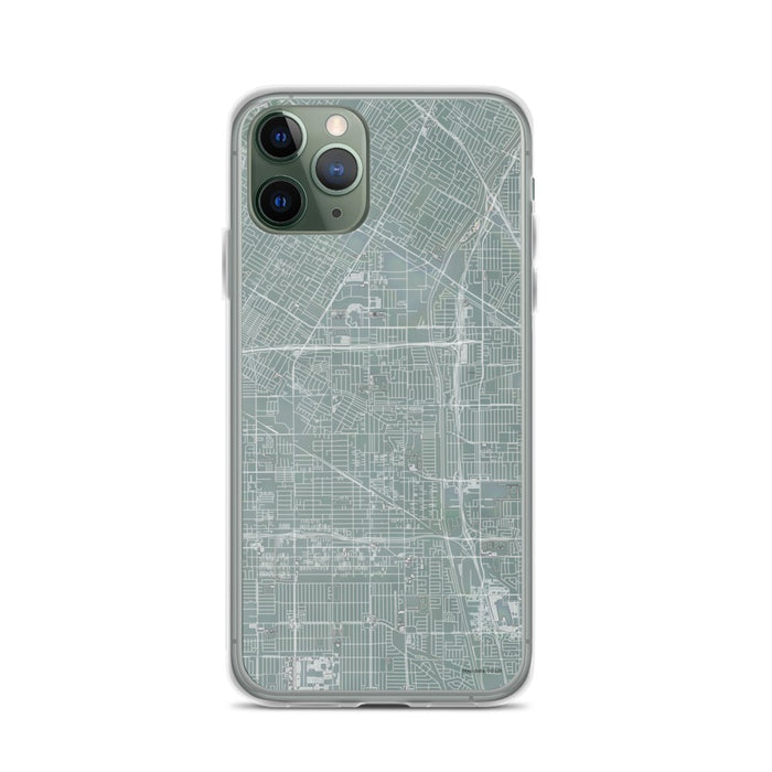 Custom iPhone 11 Pro Bellflower California Map Phone Case in Afternoon