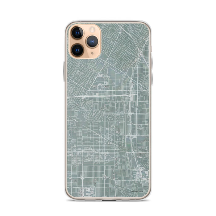 Custom iPhone 11 Pro Max Bellflower California Map Phone Case in Afternoon