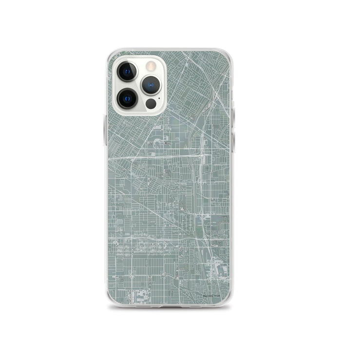 Custom iPhone 12 Pro Bellflower California Map Phone Case in Afternoon