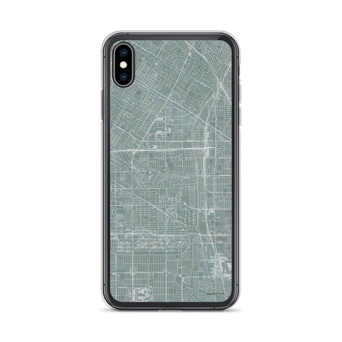 Custom iPhone XS Max Bellflower California Map Phone Case in Afternoon