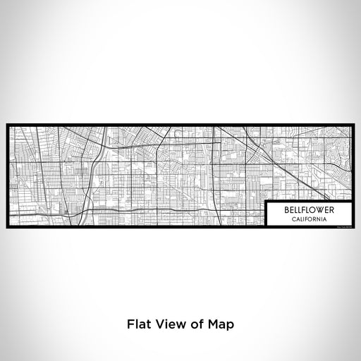 Flat View of Map Custom Bellflower California Map Enamel Mug in Classic
