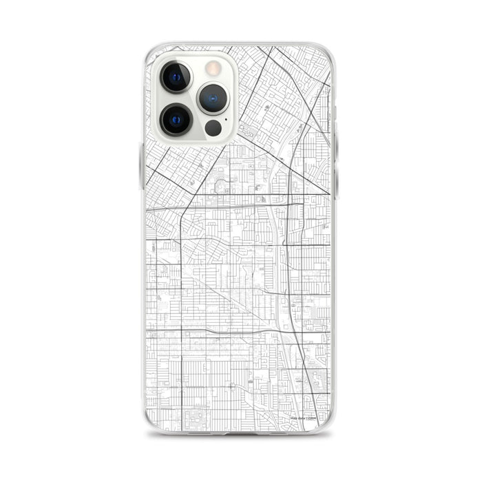 Custom iPhone 12 Pro Max Bellflower California Map Phone Case in Classic