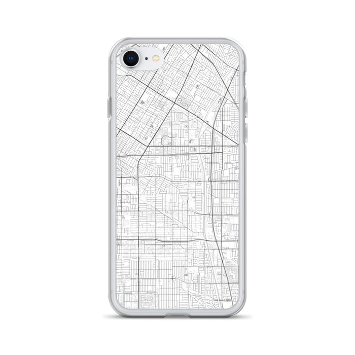 Custom iPhone SE Bellflower California Map Phone Case in Classic