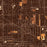 Bellflower California Map Print in Ember Style Zoomed In Close Up Showing Details