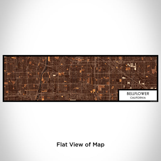 Flat View of Map Custom Bellflower California Map Enamel Mug in Ember