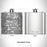 Rendered View of Bellflower California Map Engraving on 6oz Stainless Steel Flask