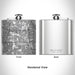 Rendered View of Bellflower California Map Engraving on 6oz Stainless Steel Flask