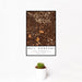 12x18 Bell Gardens California Map Print Portrait Orientation in Ember Style With Small Cactus Plant in White Planter