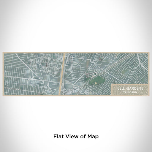 Flat View of Map Custom Bell Gardens California Map Enamel Mug in Afternoon