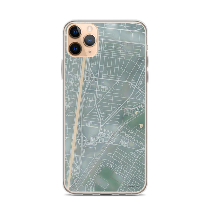 Custom iPhone 11 Pro Max Bell Gardens California Map Phone Case in Afternoon