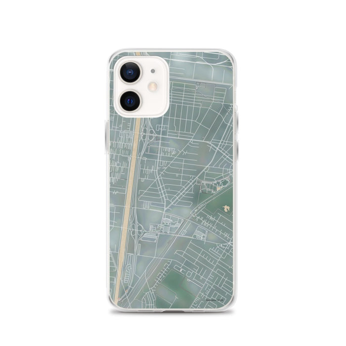 Custom iPhone 12 Bell Gardens California Map Phone Case in Afternoon