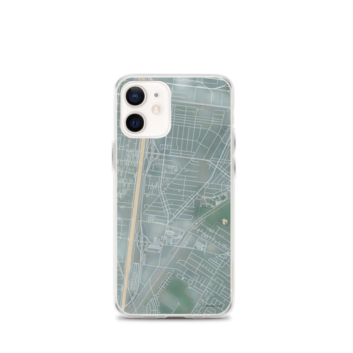 Custom iPhone 12 mini Bell Gardens California Map Phone Case in Afternoon