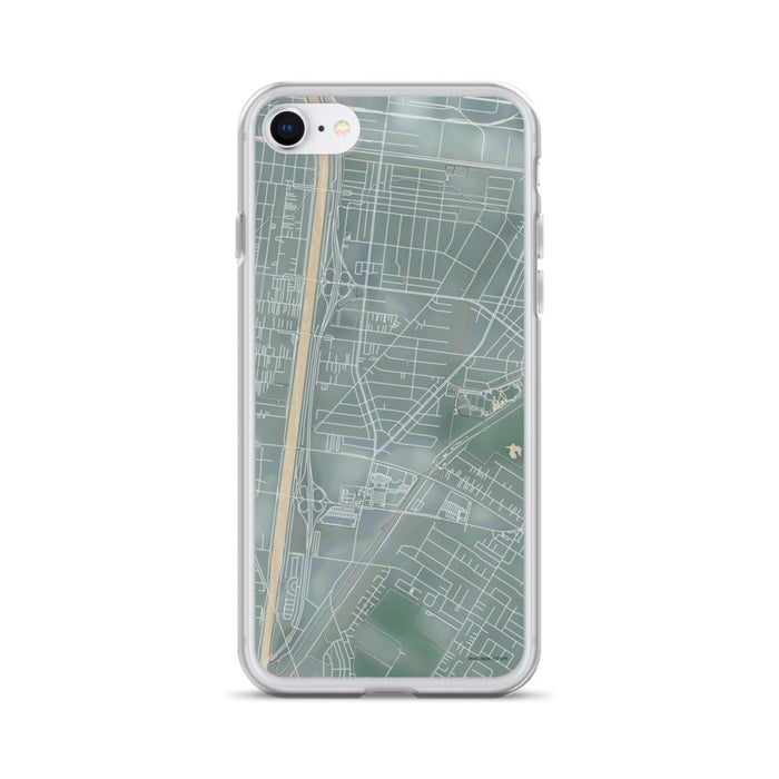 Custom iPhone SE Bell Gardens California Map Phone Case in Afternoon
