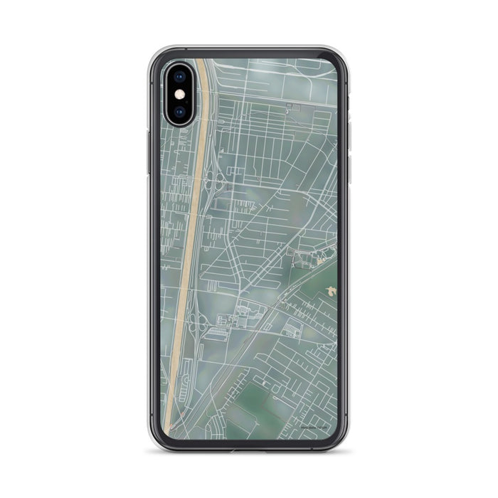 Custom iPhone XS Max Bell Gardens California Map Phone Case in Afternoon