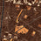 Bell Gardens California Map Print in Ember Style Zoomed In Close Up Showing Details