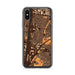 Custom iPhone X/XS Bell Gardens California Map Phone Case in Ember