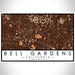 Bell Gardens California Map Print Landscape Orientation in Ember Style With Shaded Background