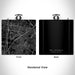 Rendered View of Bell Gardens California Map Engraving on 6oz Stainless Steel Flask in Black