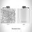 Rendered View of Bell Gardens California Map Engraving on 6oz Stainless Steel Flask in White