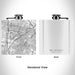 Rendered View of Bell Gardens California Map Engraving on 6oz Stainless Steel Flask in White
