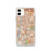 Custom iPhone 11 Bell Gardens California Map Phone Case in Woodblock