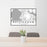 24x36 Bellingham Washington Map Print Lanscape Orientation in Classic Style Behind 2 Chairs Table and Potted Plant