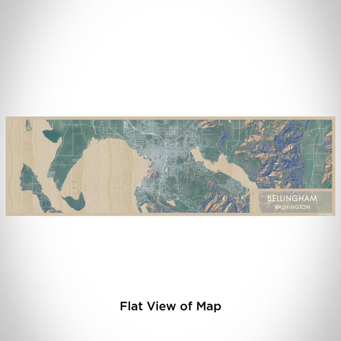 Flat View of Map Custom Bellingham Washington Map Enamel Mug in Afternoon