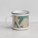 Left View Custom Bellingham Washington Map Enamel Mug in Afternoon