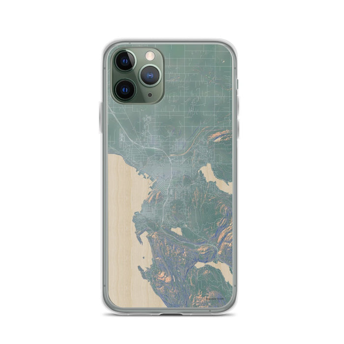 Custom iPhone 11 Pro Bellingham Washington Map Phone Case in Afternoon