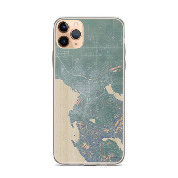 Custom iPhone 11 Pro Max Bellingham Washington Map Phone Case in Afternoon