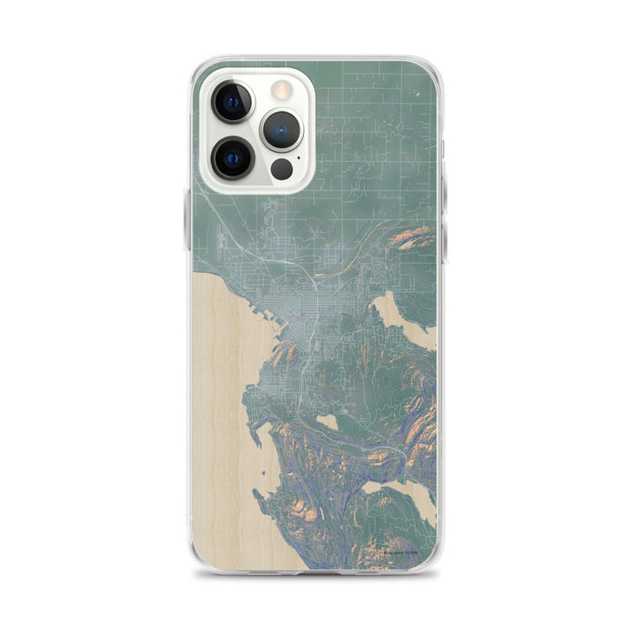 Custom iPhone 12 Pro Max Bellingham Washington Map Phone Case in Afternoon