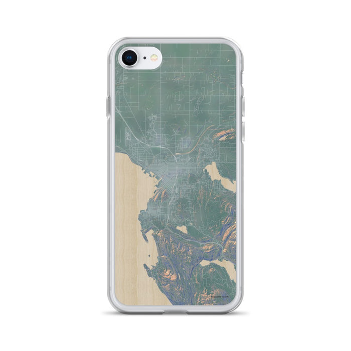 Custom iPhone SE Bellingham Washington Map Phone Case in Afternoon