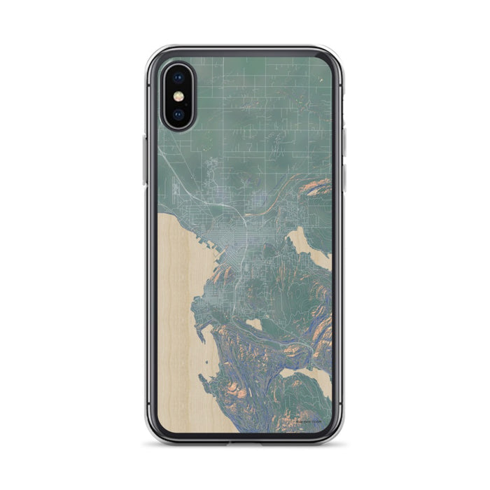 Custom iPhone X/XS Bellingham Washington Map Phone Case in Afternoon