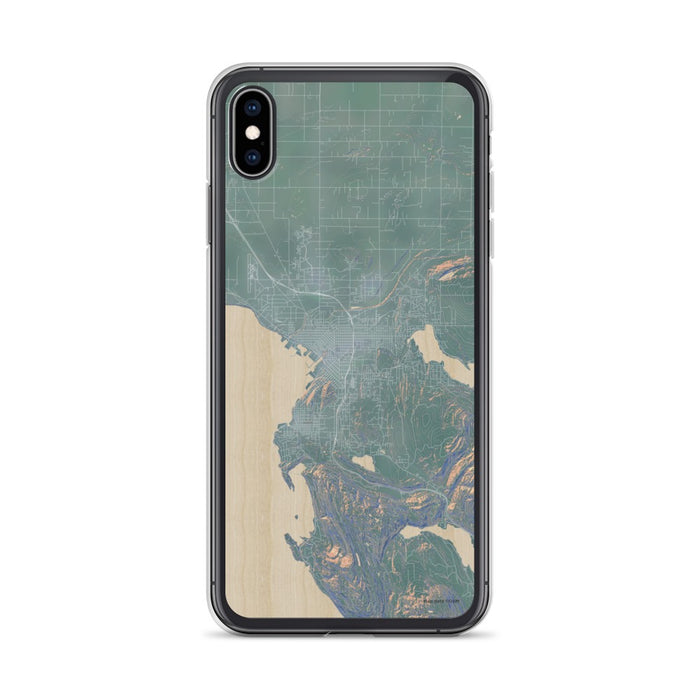 Custom iPhone XS Max Bellingham Washington Map Phone Case in Afternoon