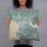 Person holding 18x18 Custom Bellingham Washington Map Throw Pillow in Afternoon