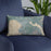 Custom Bellingham Washington Map Throw Pillow in Afternoon on Blue Colored Chair