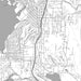 Bellingham Washington Map Print in Classic Style Zoomed In Close Up Showing Details