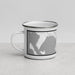 Left View Custom Bellingham Washington Map Enamel Mug in Classic