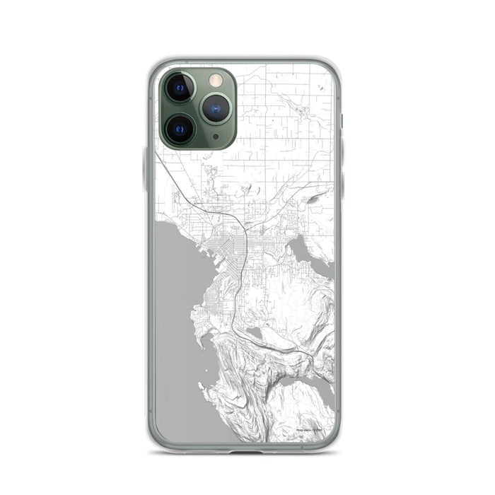 Custom iPhone 11 Pro Bellingham Washington Map Phone Case in Classic