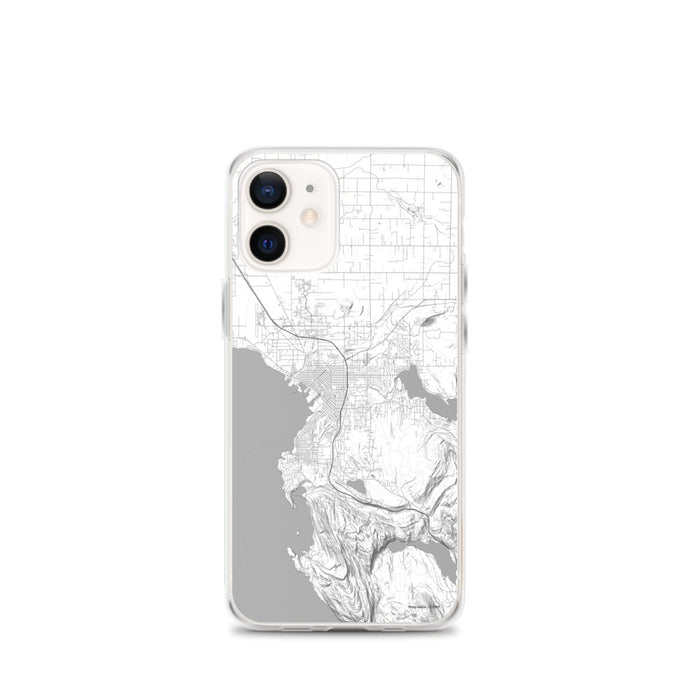 Custom iPhone 12 mini Bellingham Washington Map Phone Case in Classic