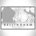 Bellingham Washington Map Print Landscape Orientation in Classic Style With Shaded Background