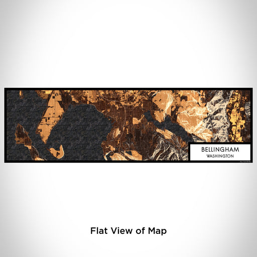 Flat View of Map Custom Bellingham Washington Map Enamel Mug in Ember