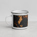 Left View Custom Bellingham Washington Map Enamel Mug in Ember
