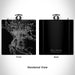 Rendered View of Bellingham Washington Map Engraving on 6oz Stainless Steel Flask in Black