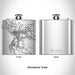 Rendered View of Bellingham Washington Map Engraving on 6oz Stainless Steel Flask
