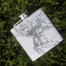 Bellingham Washington Custom Engraved City Map Inscription Coordinates on 6oz Stainless Steel Flask in White