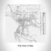 Rendered View of Bellingham Washington Map Engraving on 17oz Stainless Steel Insulated Tumbler in White