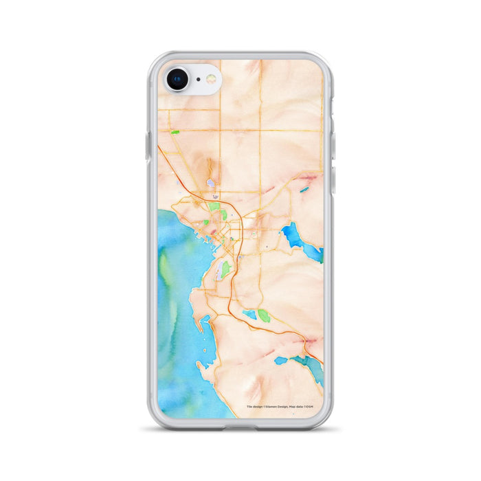 Custom iPhone SE Bellingham Washington Map Phone Case in Watercolor