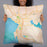 Person holding 22x22 Custom Bellingham Washington Map Throw Pillow in Watercolor